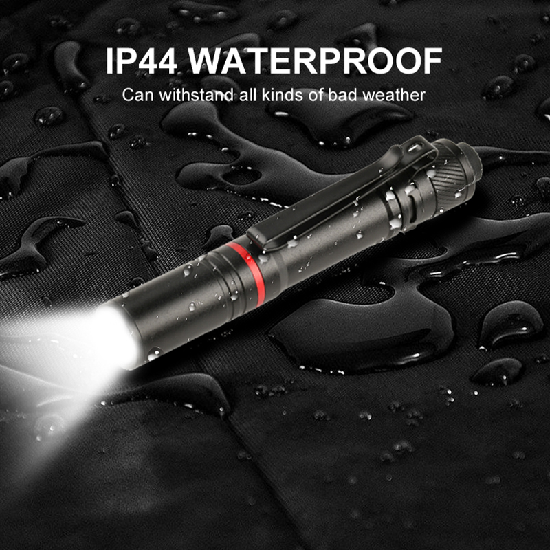 Technical features of a Brightenlux LED flashlight in outdoor night use