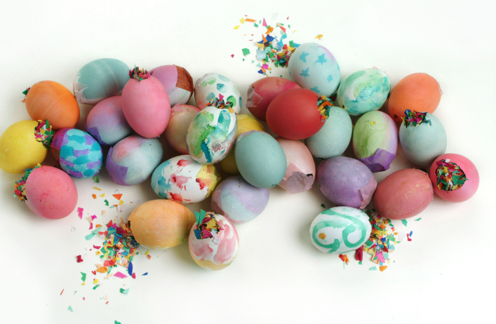 Huevos de confeti de ningbo huevo de pascua: diversión de fiesta colorida