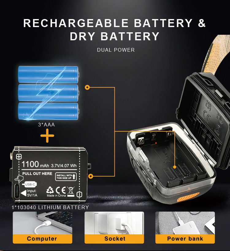 dual power rechargeable dry battery