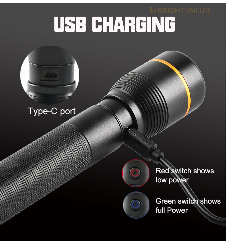 energy indicator led flashlight
