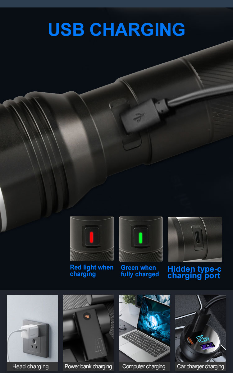 USB recargable Linterlight