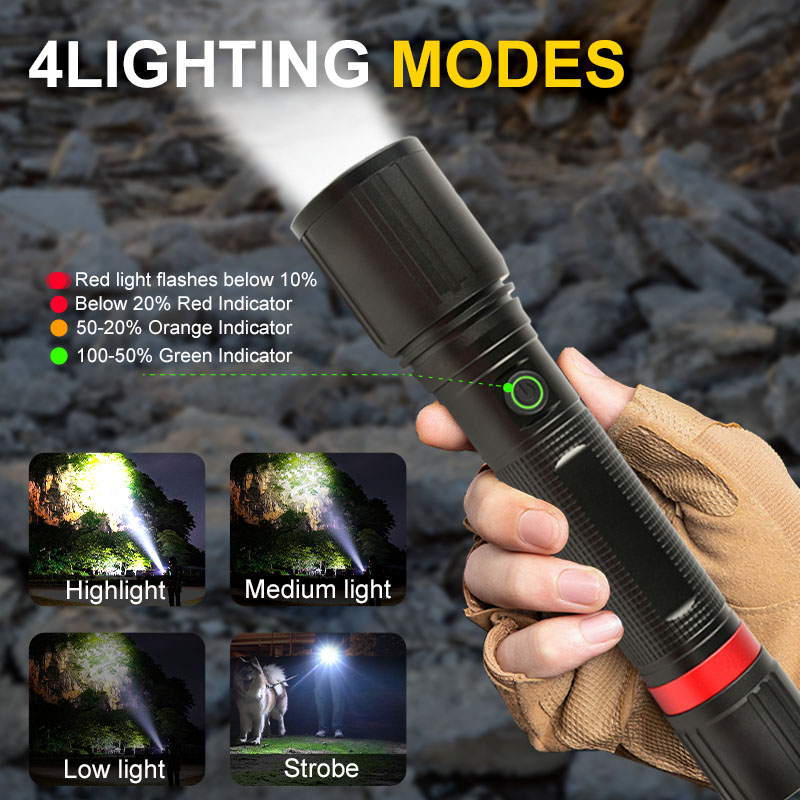 power indicator led flashlight