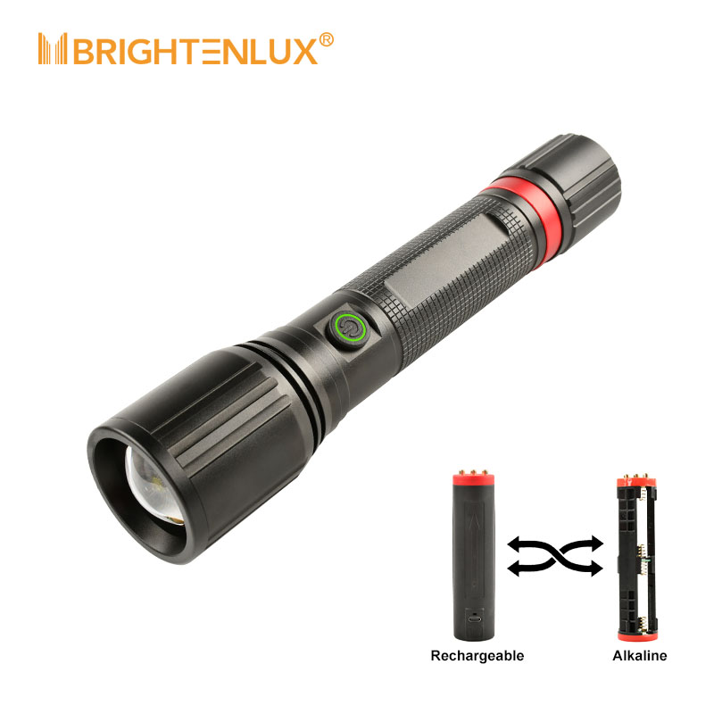 dual power battery led flashlight