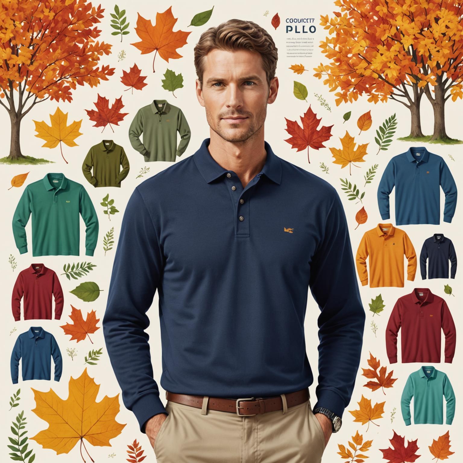 Polo de manga larga para hombres: estilo versátil presentado