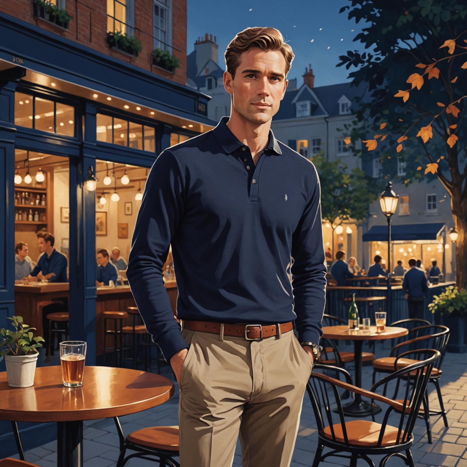 long sleeve polo for men, casual long sleeve polo, long sleeve polo with logo