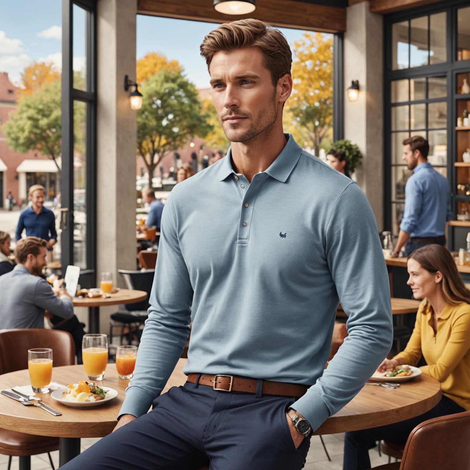 El estilo inigualable del polo de manga larga para hombres
