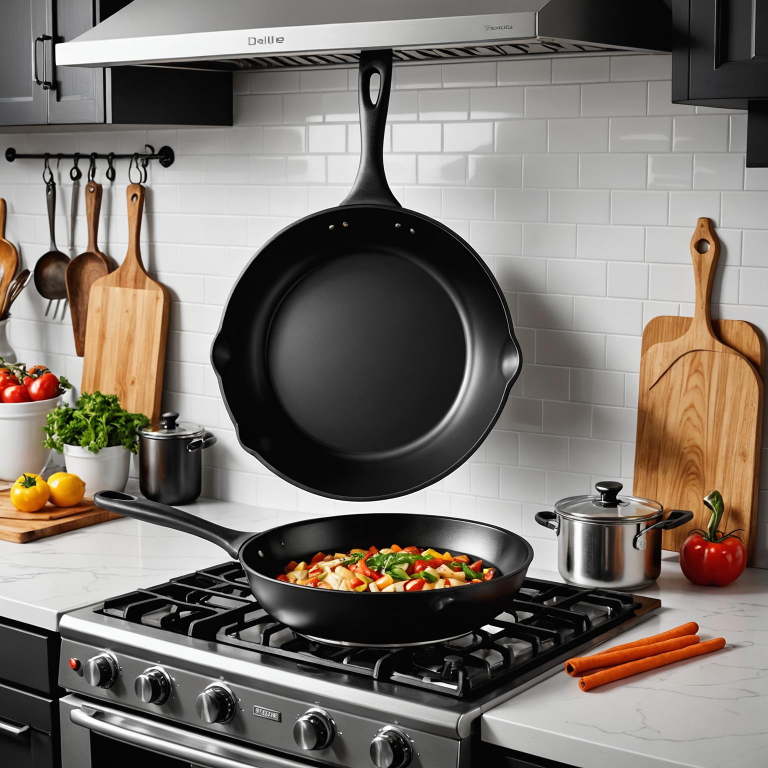 cast iron pan support, cast iron cooking accessories, heat resistant skillet support, durable cookware stand