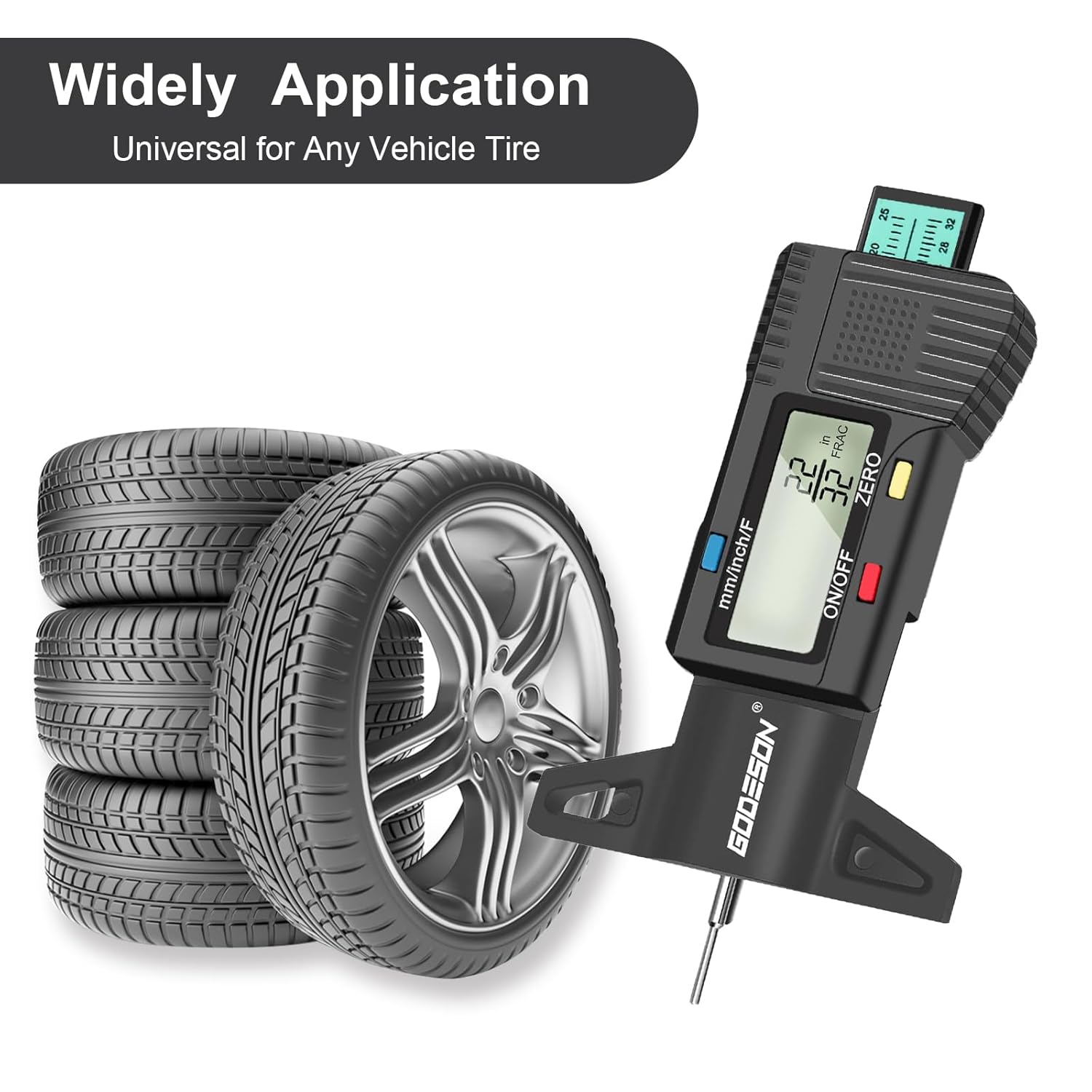 GODESOn digital tire tread depth gauge