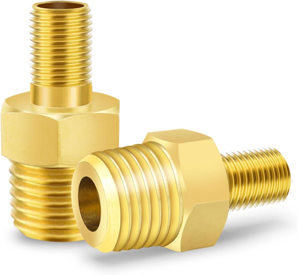 Adattatore di gonfiore dellaria Godeson, 1/4 NPT (M) alla valvola Schrader standard (M), adattatore della valvola Schrader per il compressore dellaria portatile del gonfiore dei pneumatici/pompa senza gambo della valvola allinterno (