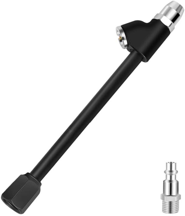 GODESON AIR Chuck, 1/4 FNPT LA LA LECT DE TEMPS Double Head Chuck Set avec une prise rapide, des enfants de pneus connectés à 2 voies pour les vélos, la moto, la voiture, etc., Chuck Air Tire pour la jauge de linflatrice de pneu ou le com