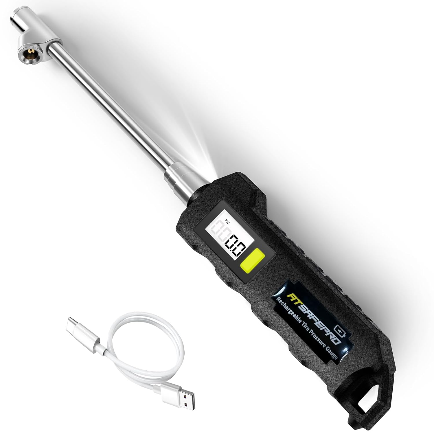Digital Tire Pressure Gauge,150 PSI Dual Head tire Pressure Gauge,Digital Air Pressure Gauge with 4 Modes,Backlit LCD and Flashlight,tire Pressure Gauge for Cars,Semi, Truck, RV