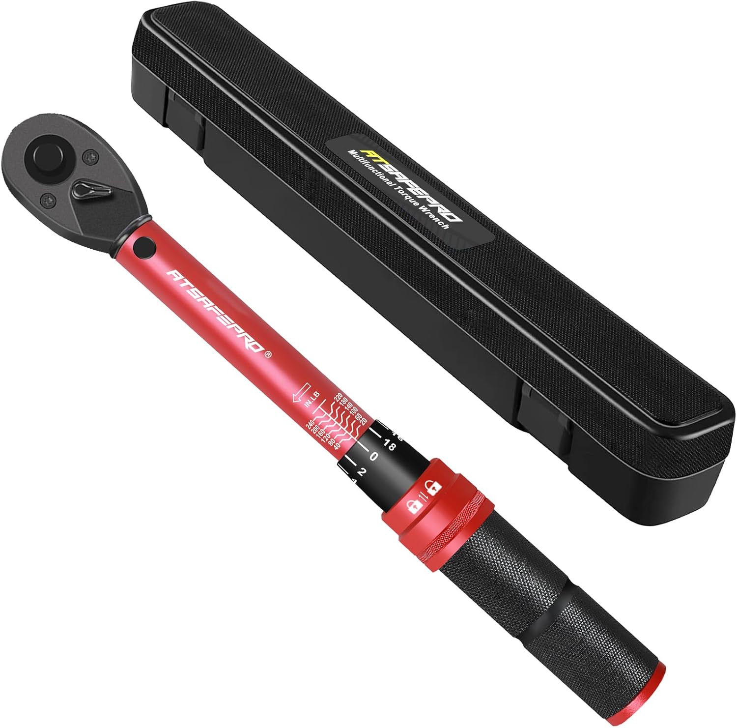 1/4<222> Torque Wrench (20-240 in-lb / 2.3-27.1 Nm) -Dual Scale, 72-Tooth Ratchet, ±3% Pre-Calibrated Accuracy, Suitable for Bike & Bicycle Maintenance