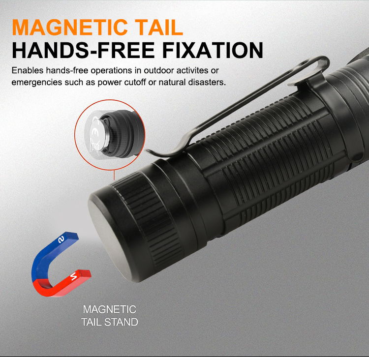 Magnetic Tail Base Flashlight