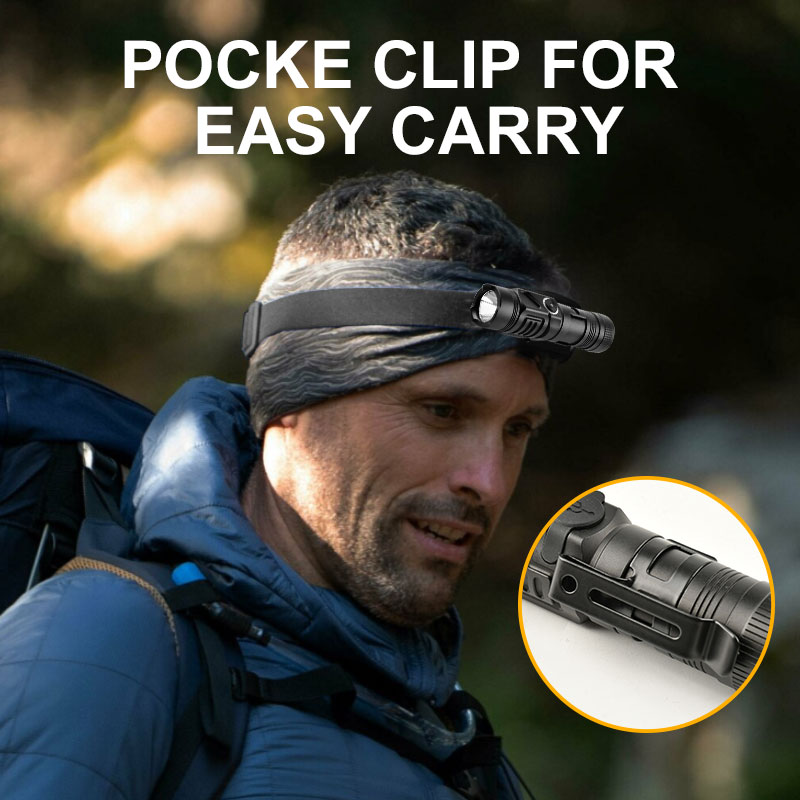 Belt Clip flashlight for headlamp