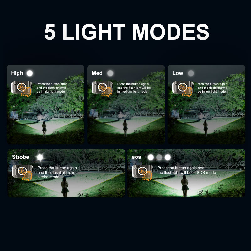 5 lighting modes light