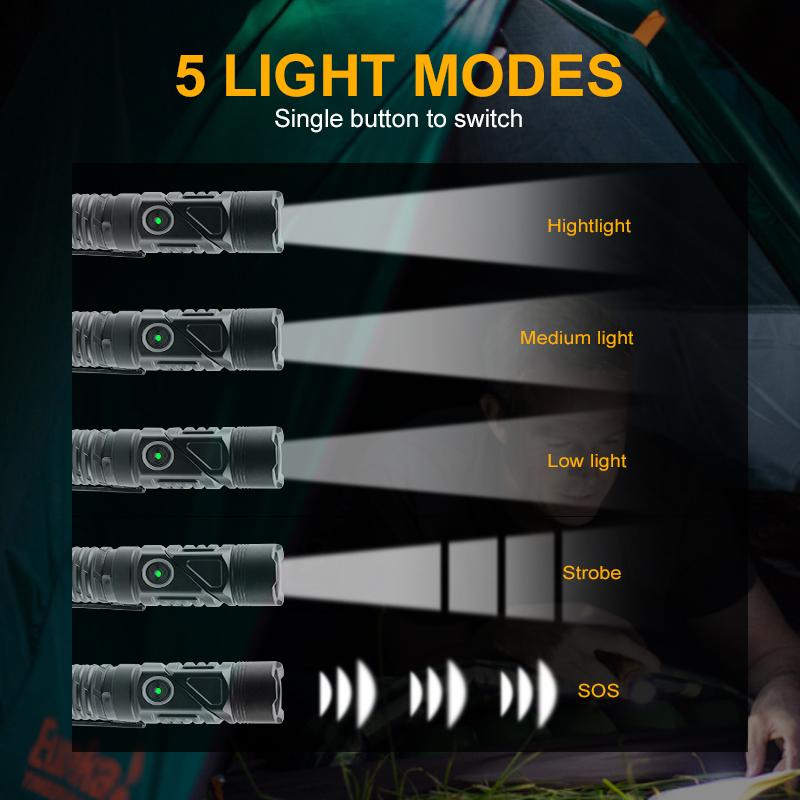 5 lighting modes