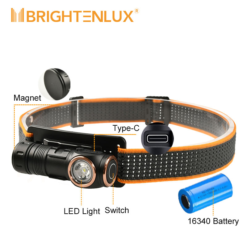 Brightenlux Compact Magnetic LED Flashlight – 700 Lumens | SST20 | Red Light Modes | Type-C Rechargeable | 90° Design