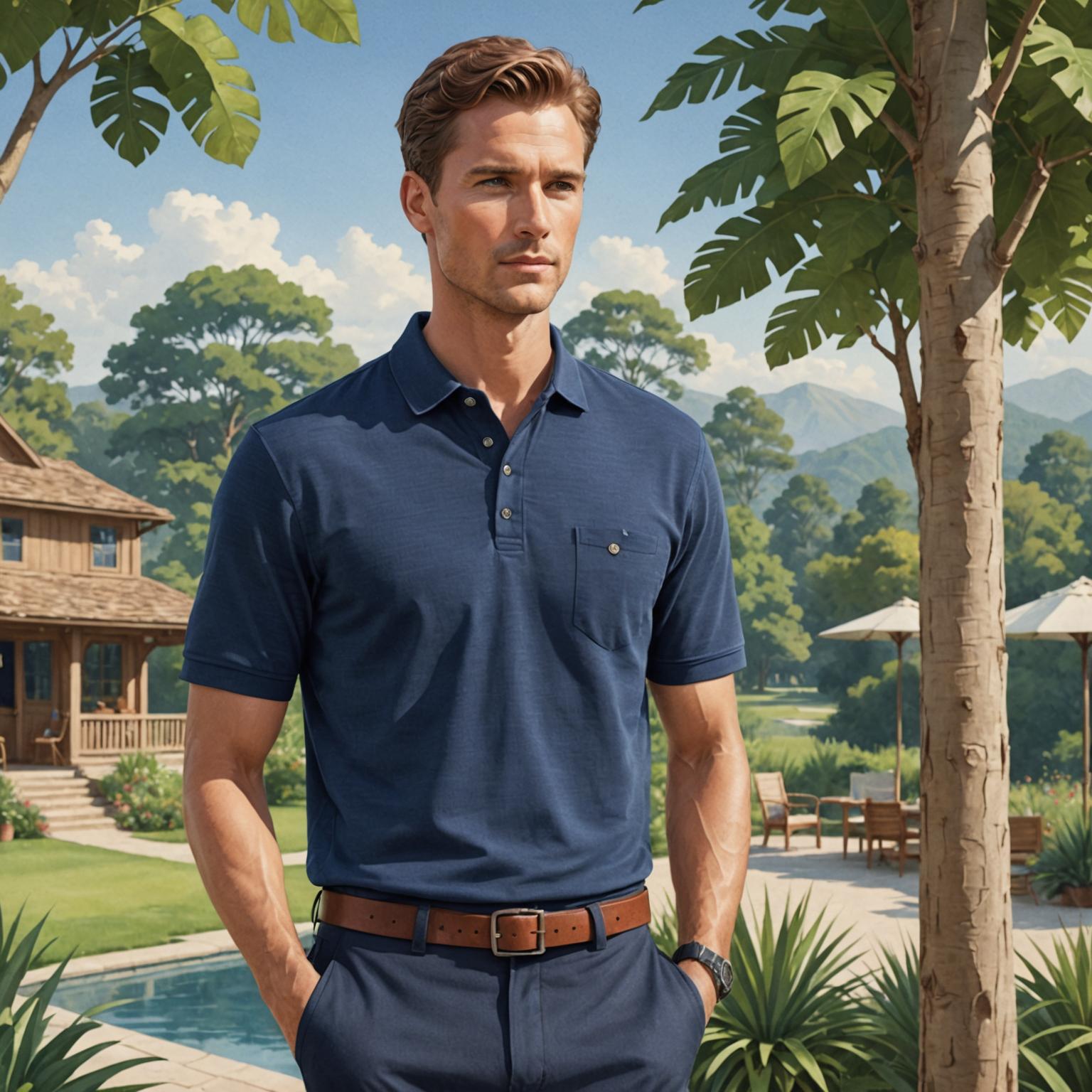 Indigo Polo Shirt for Men: Style and Sustainability