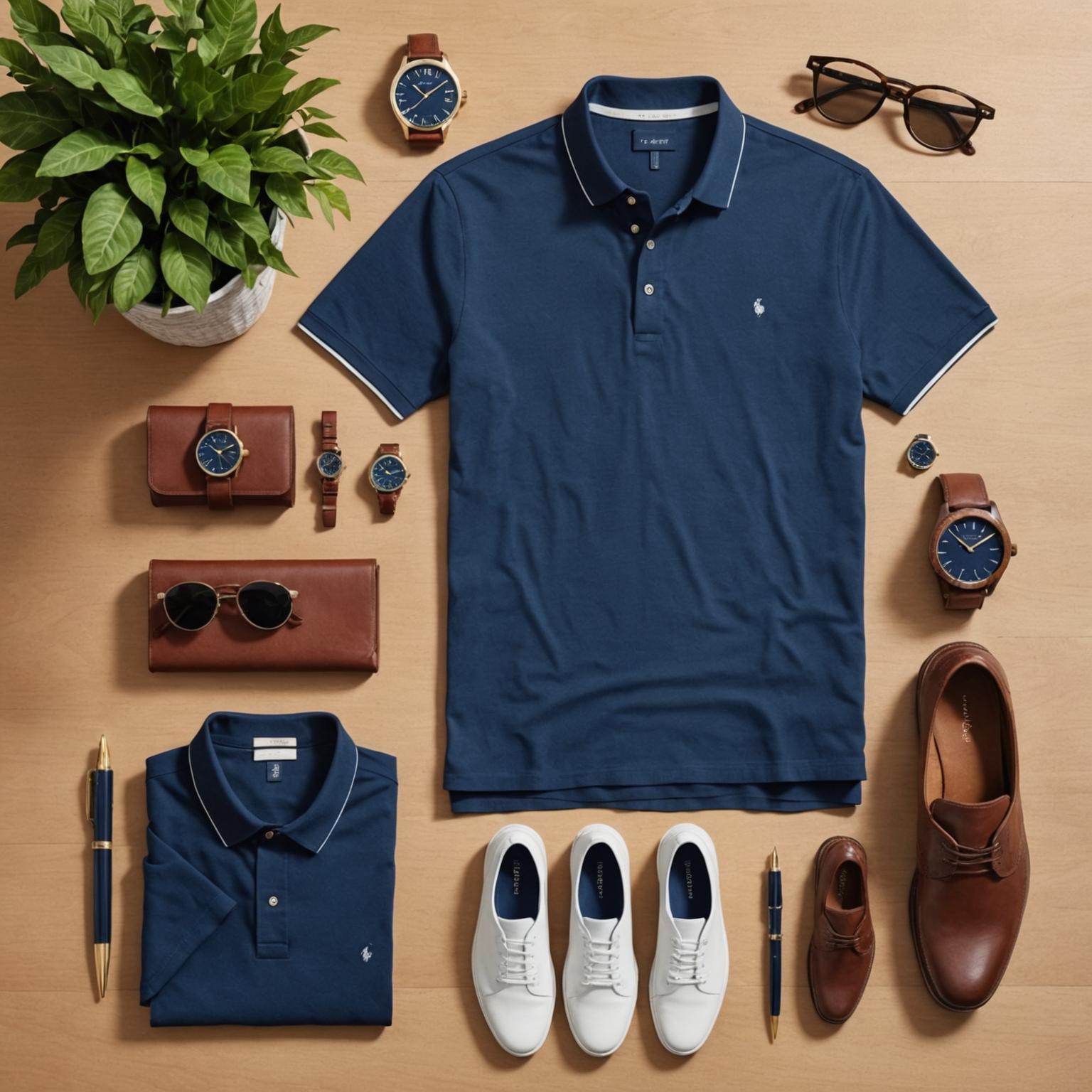 indigo polo shirt for men, indigo polo shirt material, indigo eco-friendly polo shirt