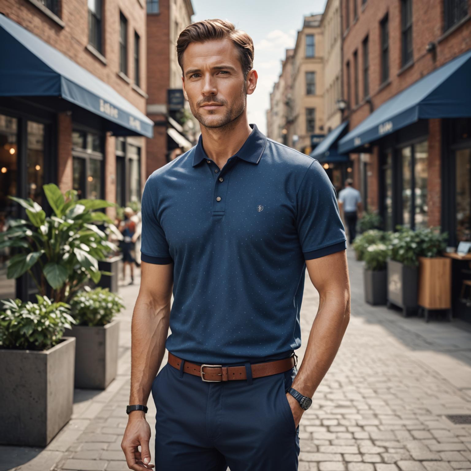 indigo polo shirt for men, indigo polo shirt material, indigo eco-friendly polo shirt