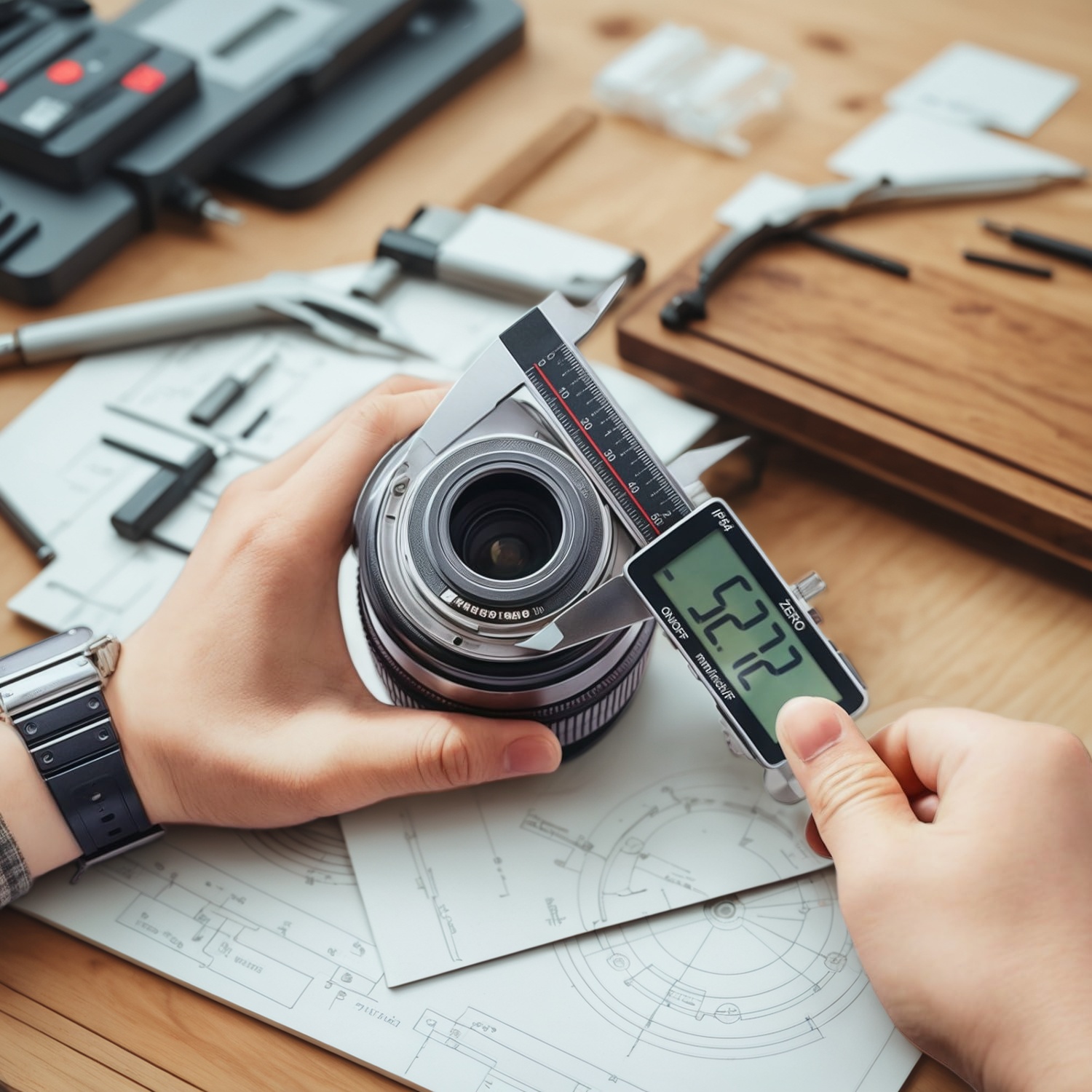 GODESON caliper, IP54 digital caliper, rechargeable caliper, precision digital caliper