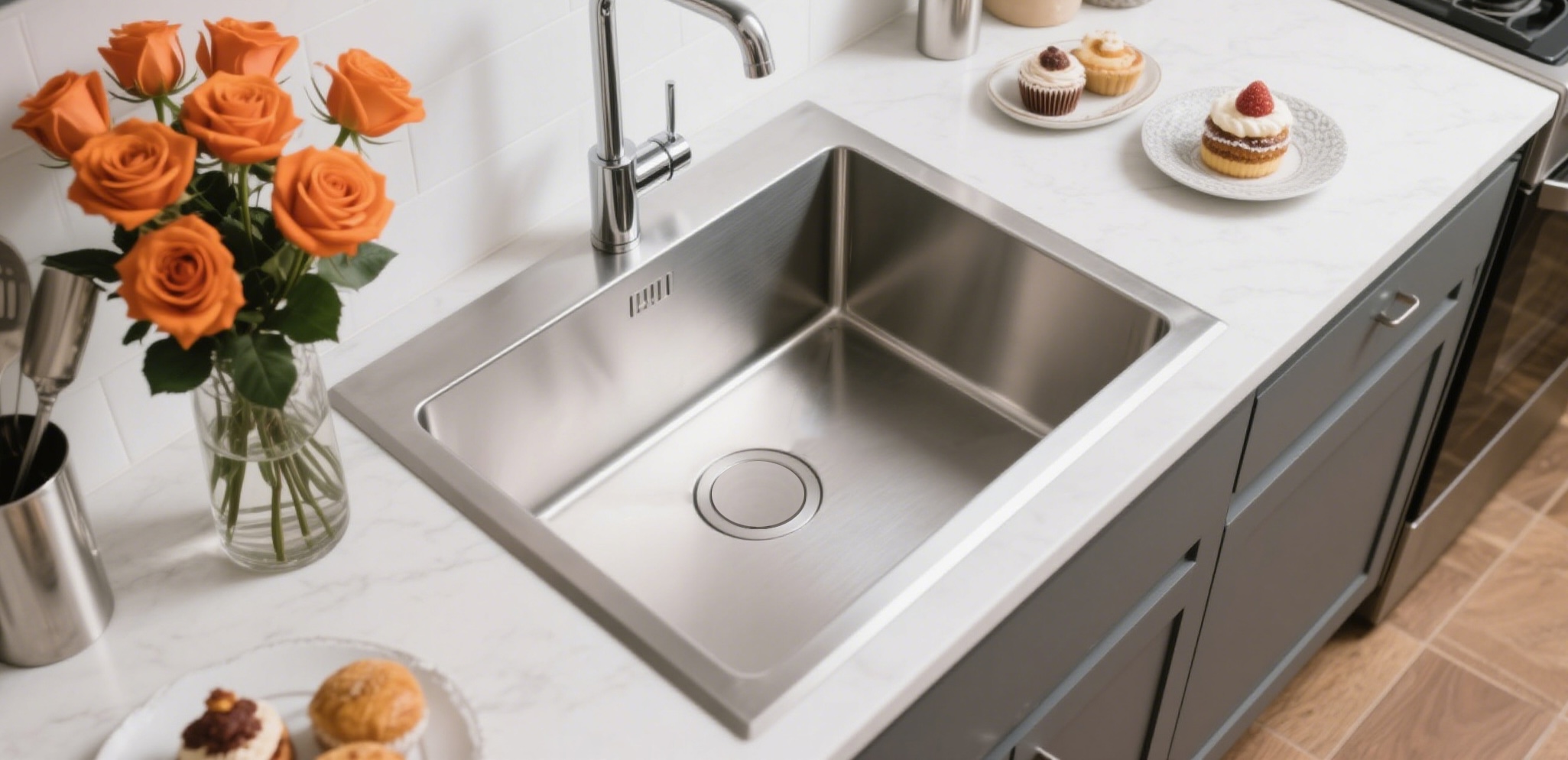 Custom Stainless Steel Handmade Kitchen Sink Brilliance