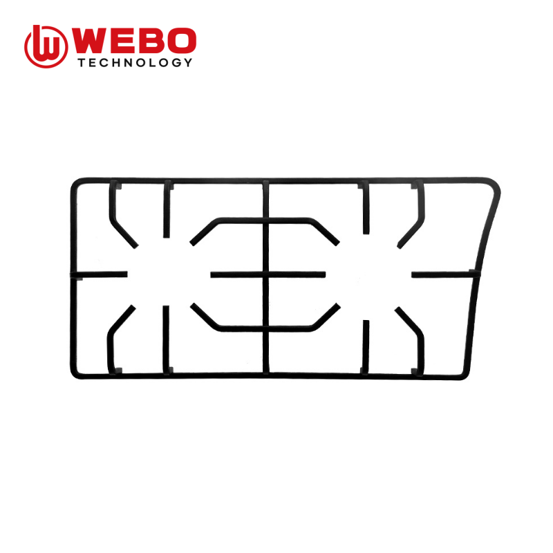 アイアンパンを鋳造して、2バーナーをサポートします