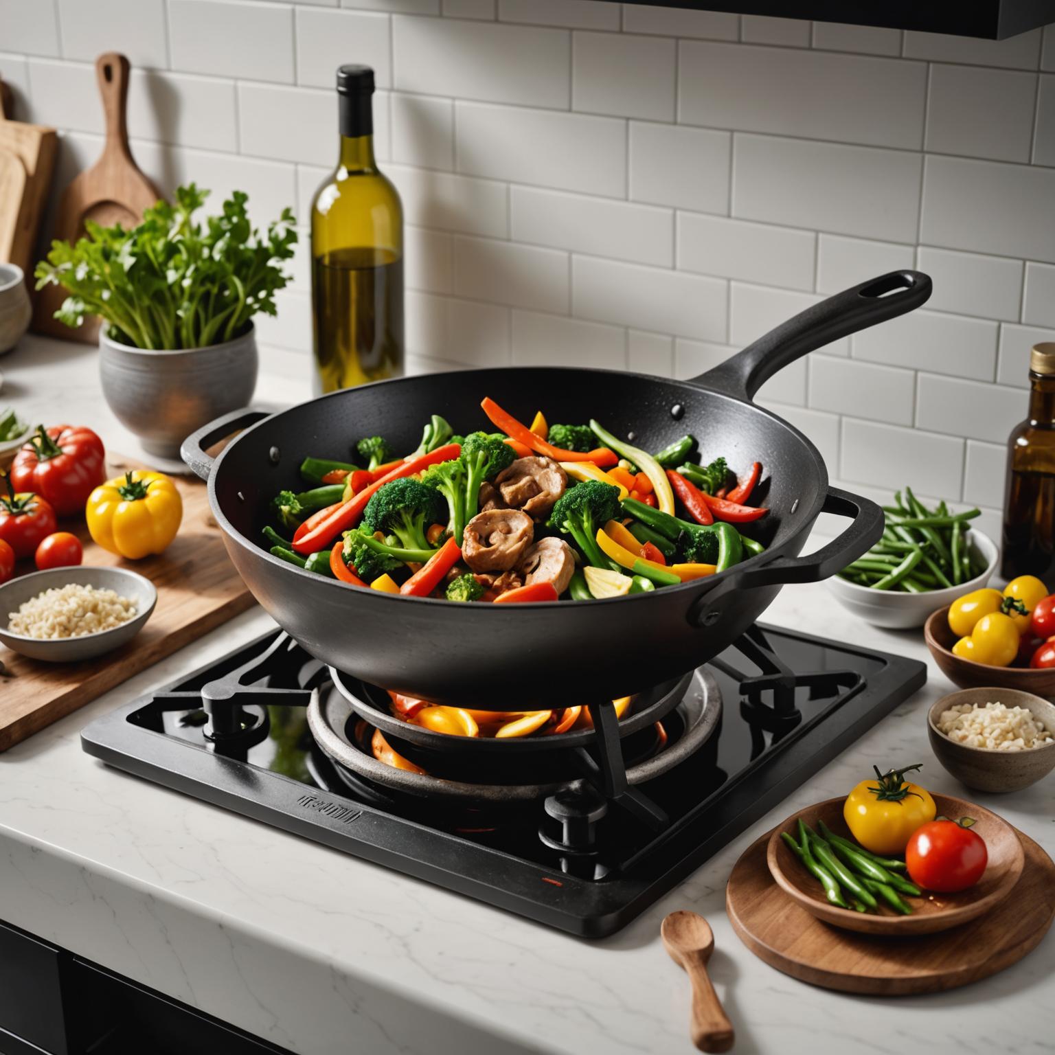 Master Wok Cooking с чугунным кольцом поддержки
