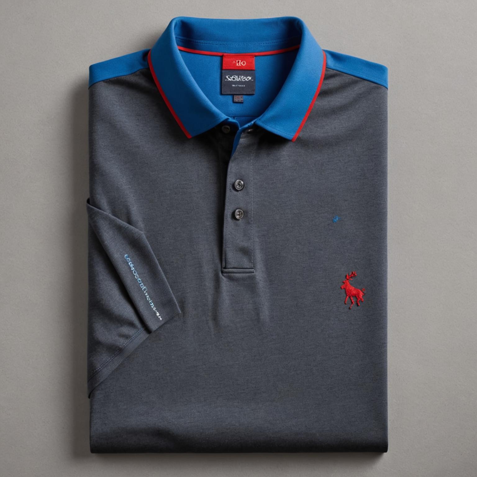 slub cotton polo shirt, Oxford slub polo shirt, short sleeve Oxford polo