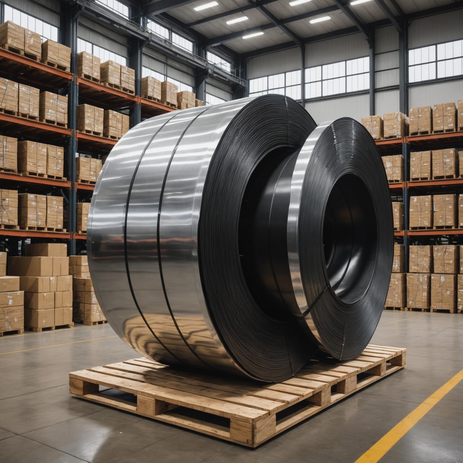 Brushed stainless steel coil
