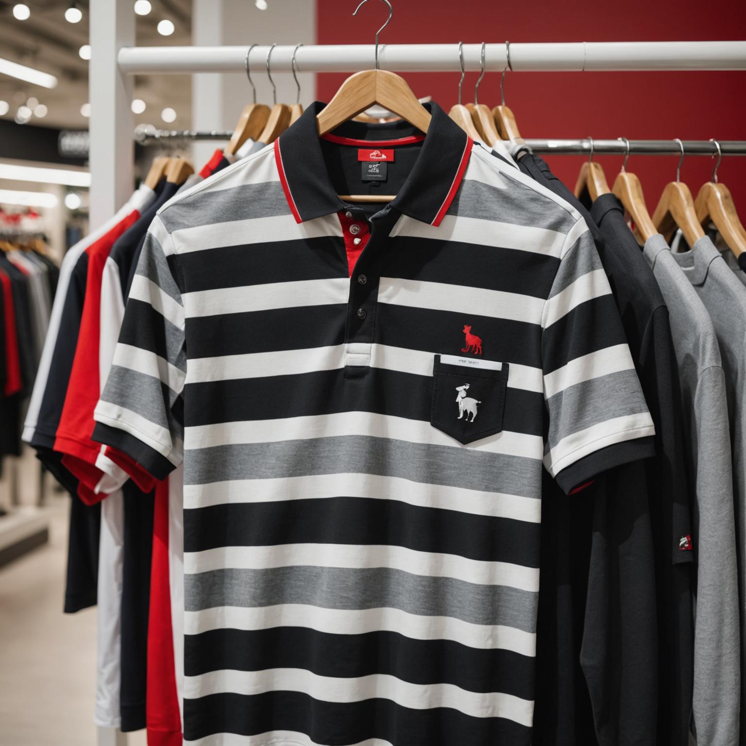 striped polo shirt, casual striped polo shirt, designer striped polo, classic fit striped polo shirt