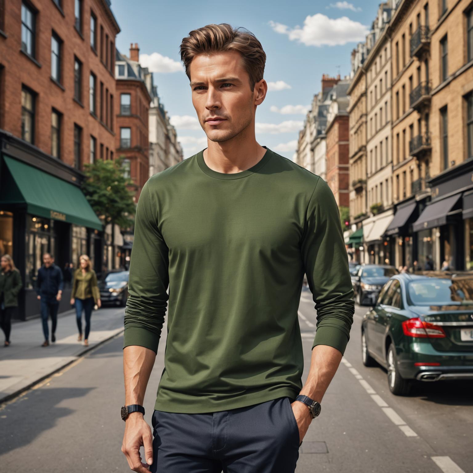 casual mercerized t-shirt, luxury cotton tees, classic fit mens t-shirt