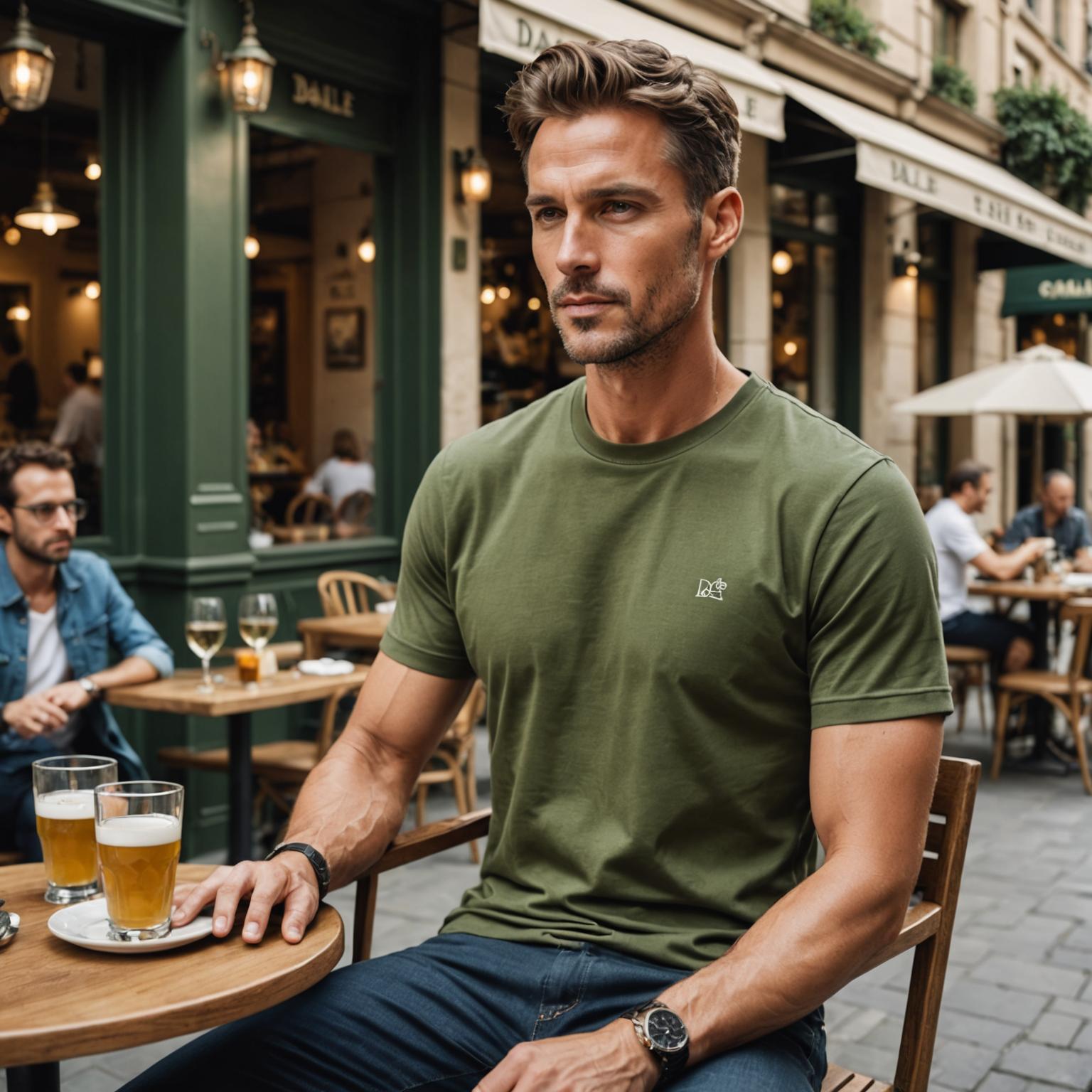 casual mercerized t-shirt, luxury cotton tees, classic fit mens t-shirt