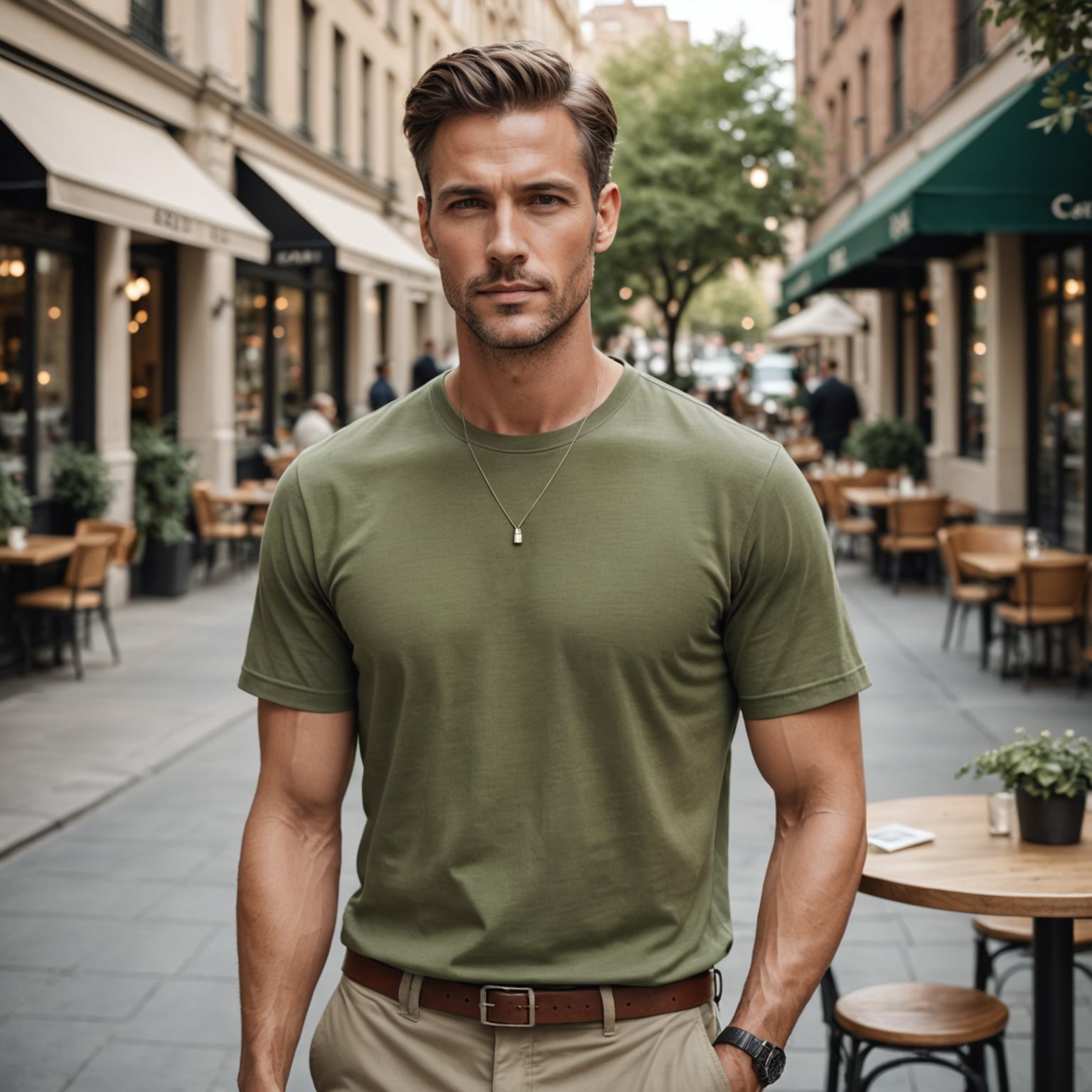casual mercerized t-shirt, luxury cotton tees, classic fit mens t-shirt