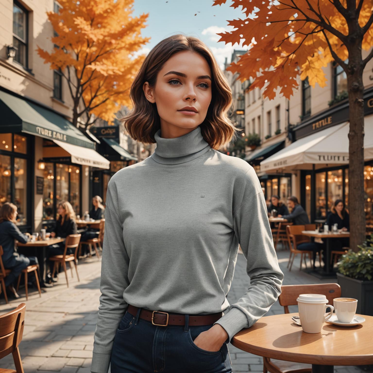 Cotton Turtle Neck T Shirt: Style & Elegance