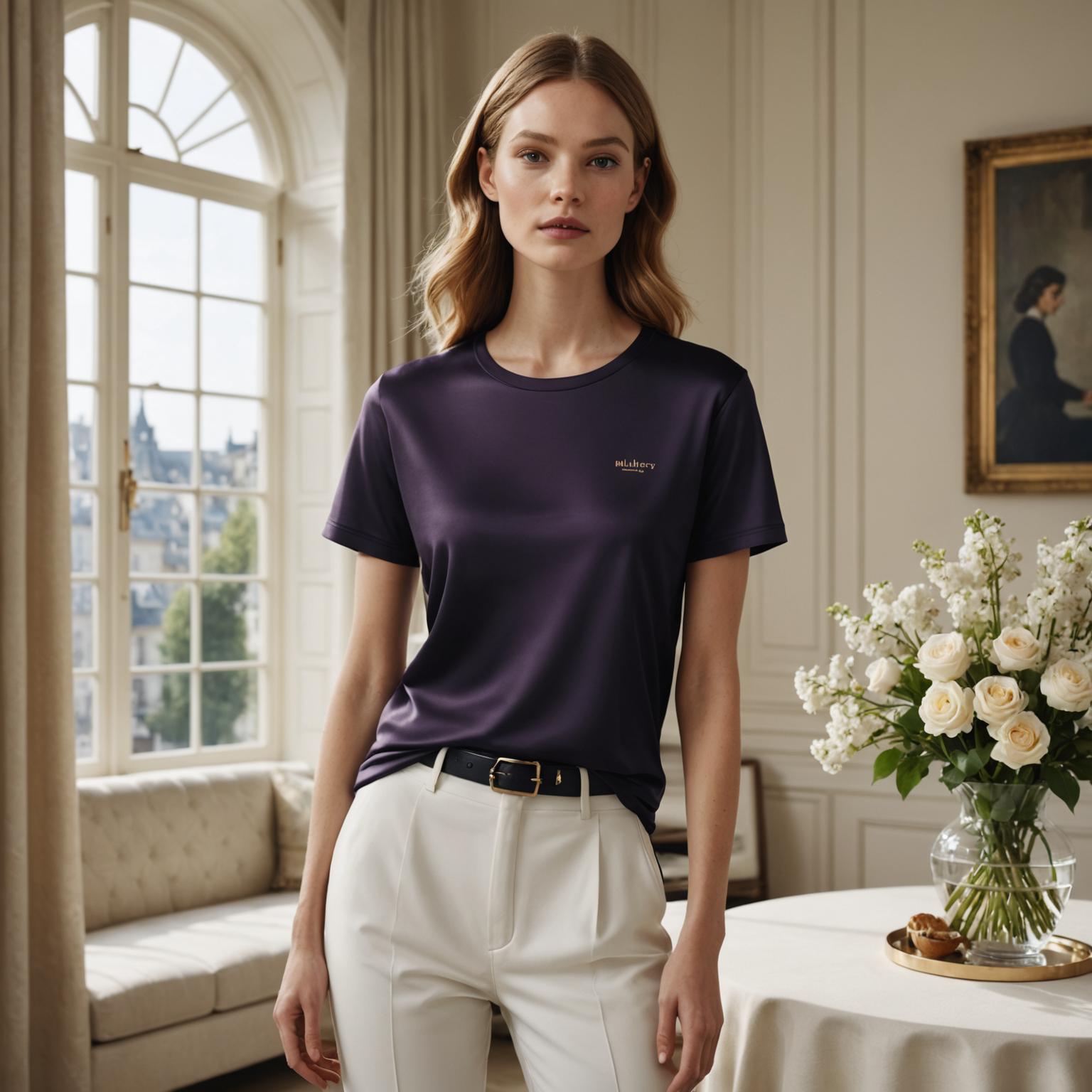 mulberry silk t shirt, luxury silk tees, smooth silk t shirt