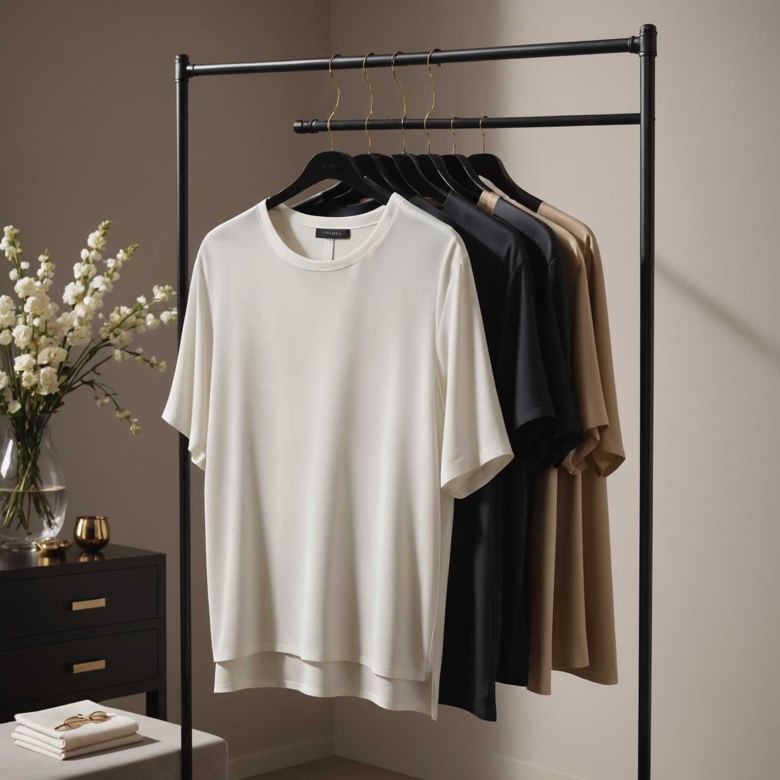 mulberry silk t shirt, luxury silk tees, smooth silk t shirt