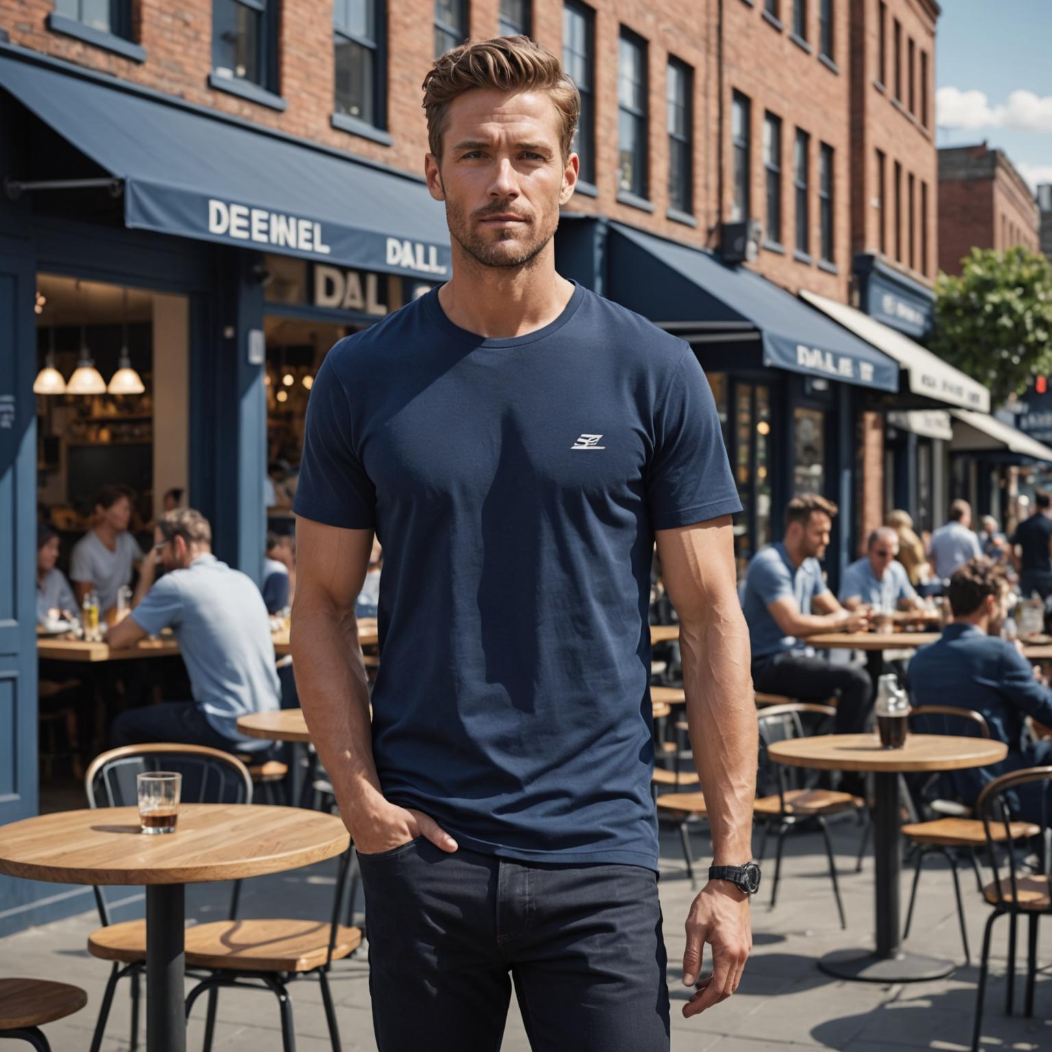 men's indigo t shirt, blue washing t shirt, vintage indigo t shirt