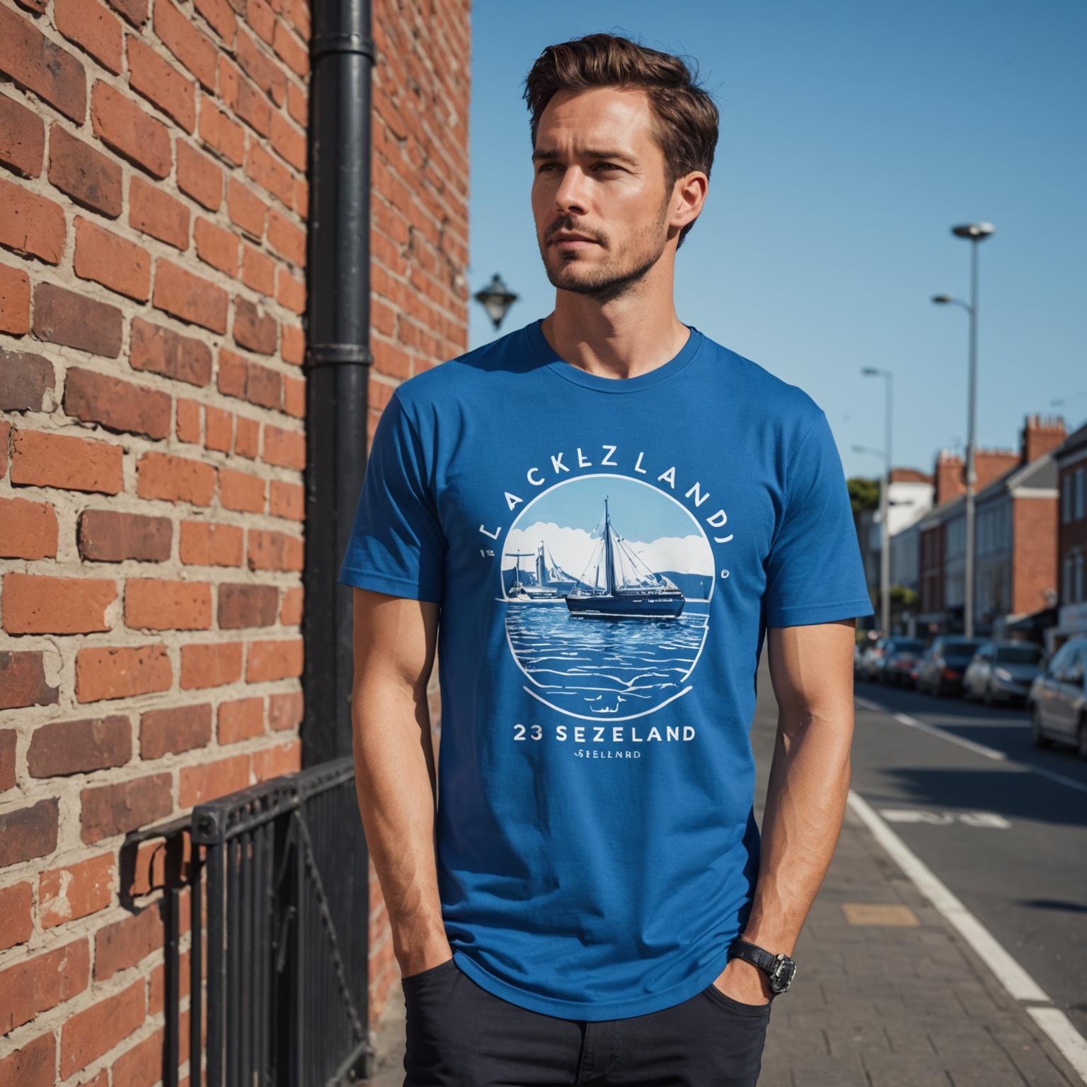 男士靛蓝T恤,蓝色水洗T恤,复古靛蓝T恤