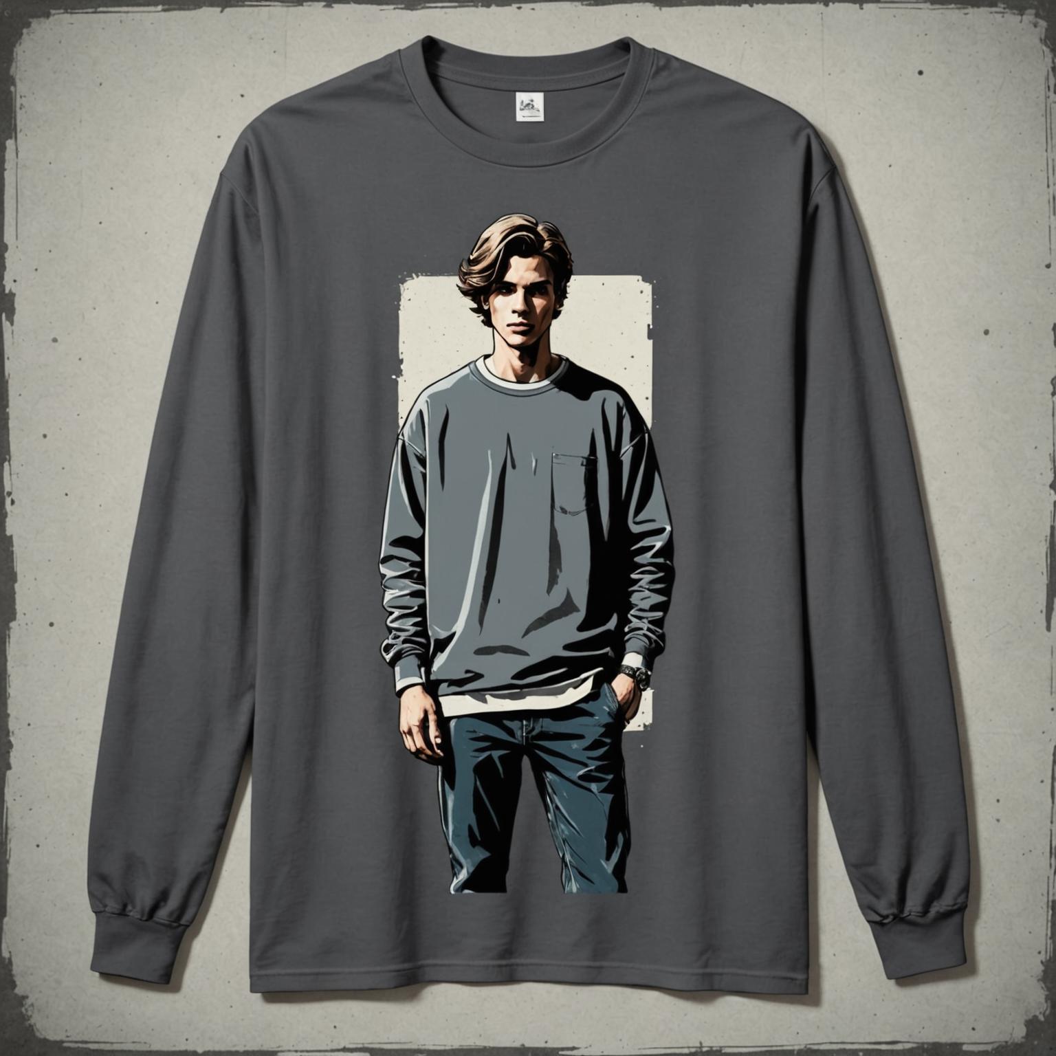 vintage acid wash t shirt, acid wash oversized t shirt, acid wash long sleeve t shirt