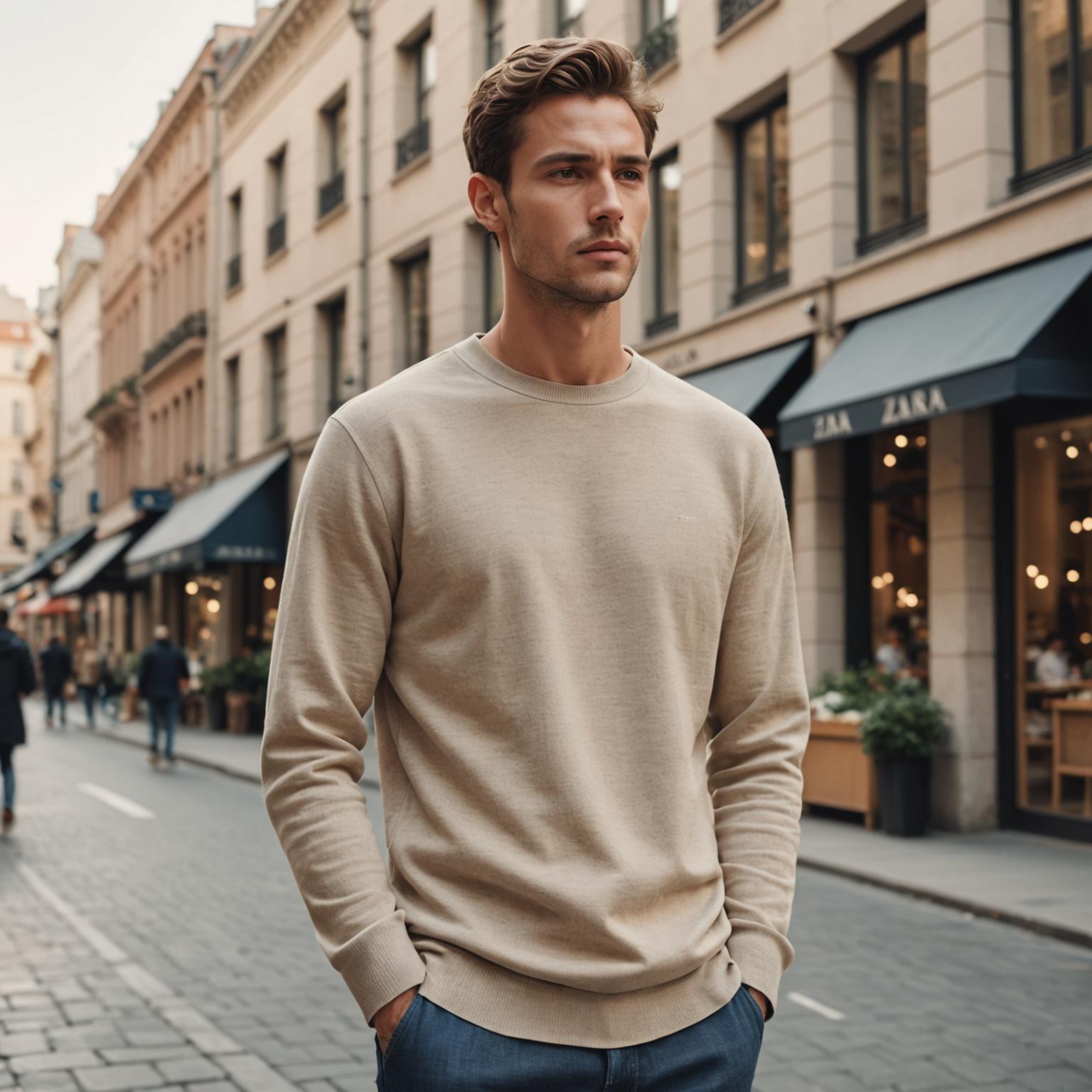ZARA t shirt men, ZARA cotton t shirt, ZARA oversized t shirt