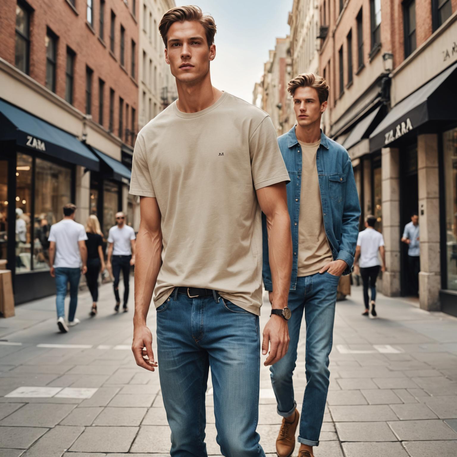 ZARA t shirt men, ZARA cotton t shirt, ZARA oversized t shirt