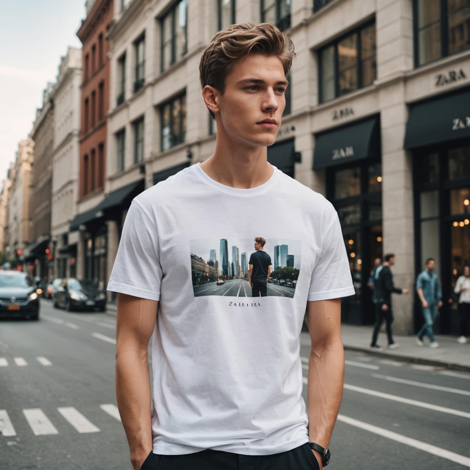 ZARA t shirt men, ZARA cotton t shirt, ZARA oversized t shirt