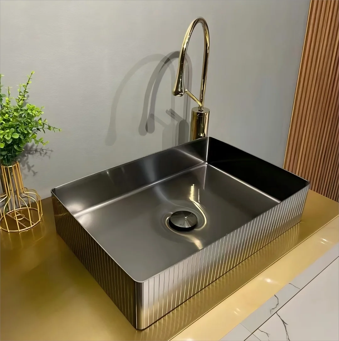 バスルーム用の豪華なステンレス製洗面台