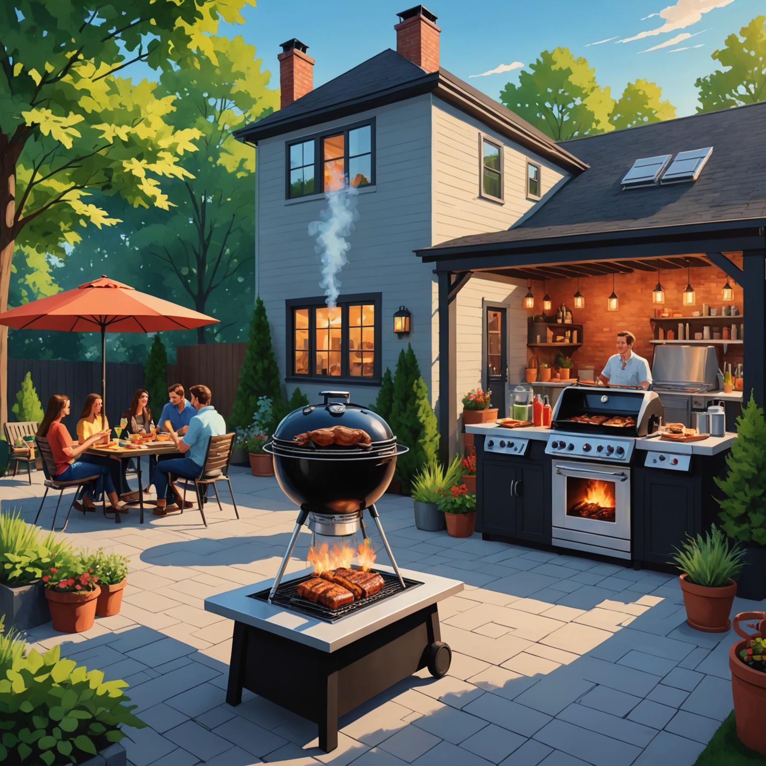 Mejore su barbacoa con el elemento calefactor para chimenea, ahumador y parrilla para barbacoa