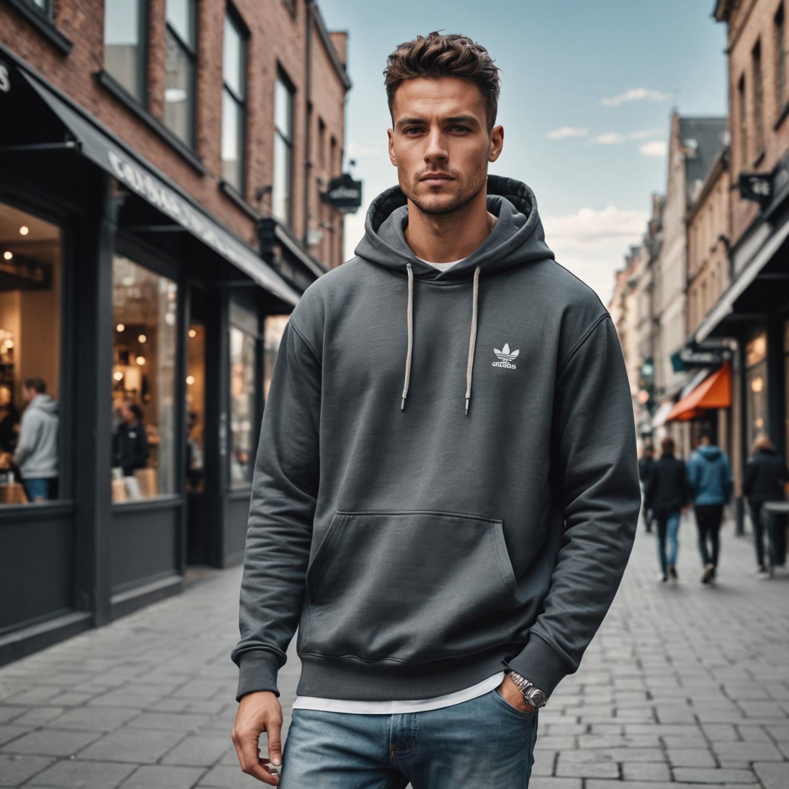 Sudaderas Adidas para hombre, sudaderas de forro polar Adidas para hombre, ropa informal Adidas para hombre
