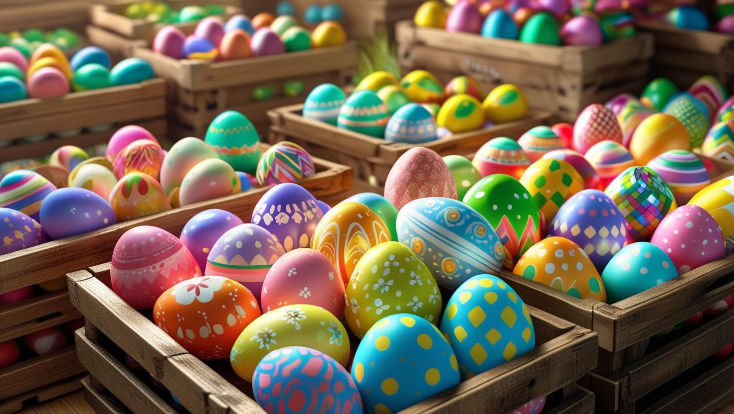 Factory producing wholesale confetti eggs for seasonal retailers