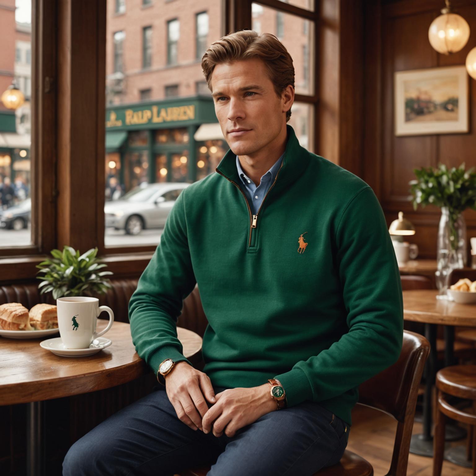 men's quarter zip sweatshirt, Ralph Lauren quarter zip, Ralph Lauren apparel