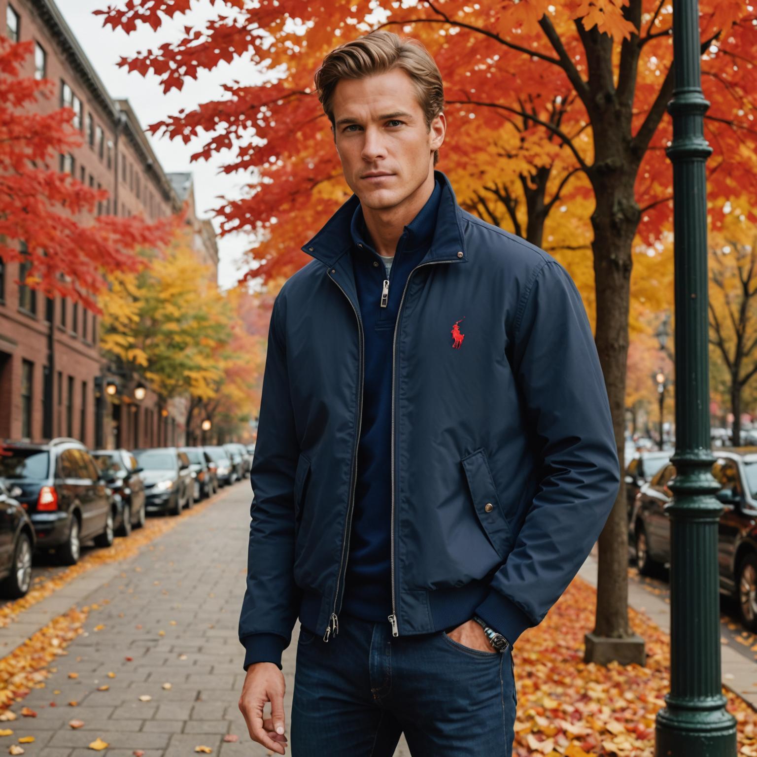 Ralph Lauren zipper collar jacket, Ralph Lauren jackets for men, Ralph Lauren fall jacket