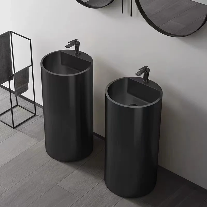 Luxury Round Stainless Steel: Pedestal Basin Elegance